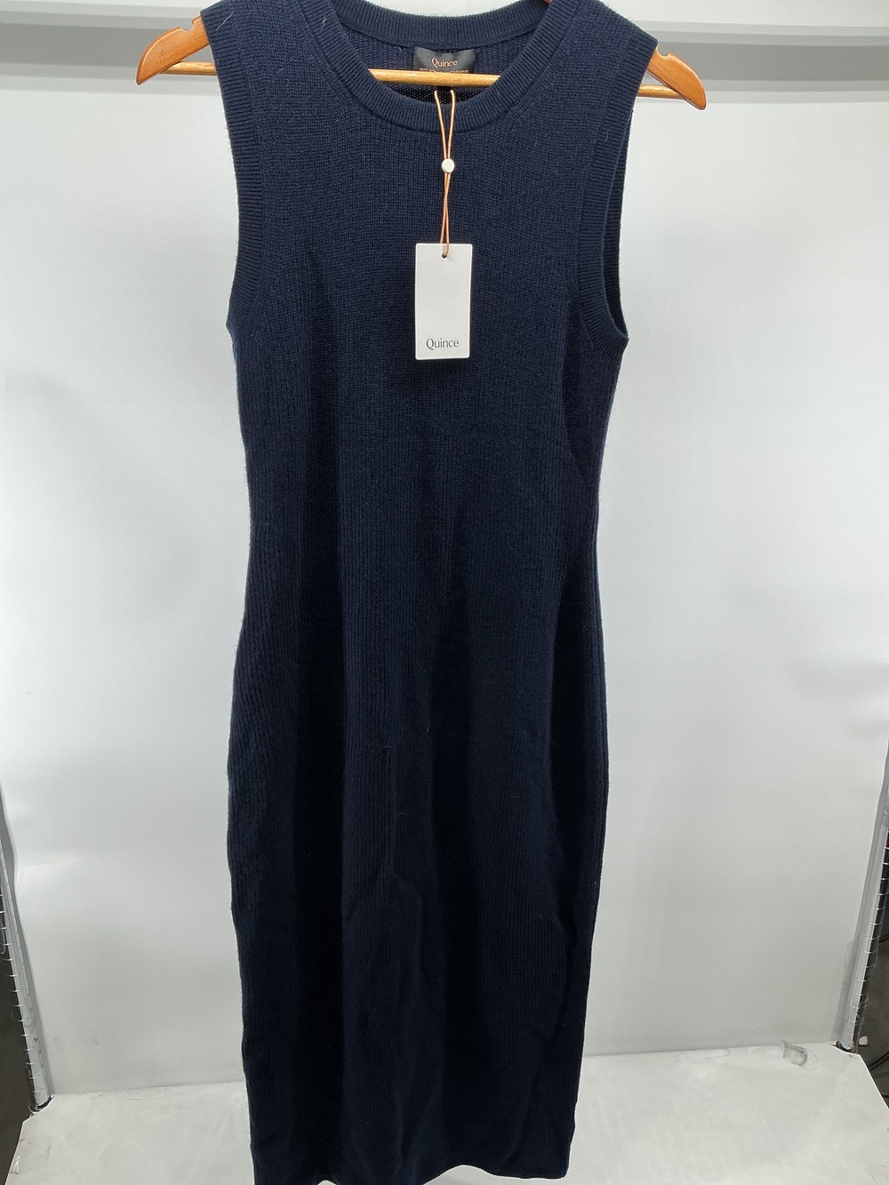 Mongolian Cashmere Sleeveless Midi Sweater Dress